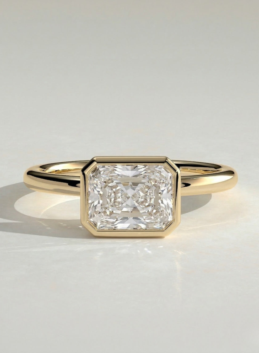 The Fallon Ring - Radiant Bezel Engagement Ring