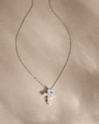 Small Round Cross Pendant Necklace