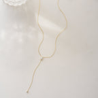 Pear Drop Lariat Necklace