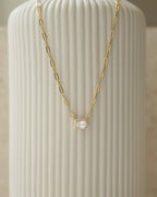 Radiant Halo Paperlink Chain Necklace