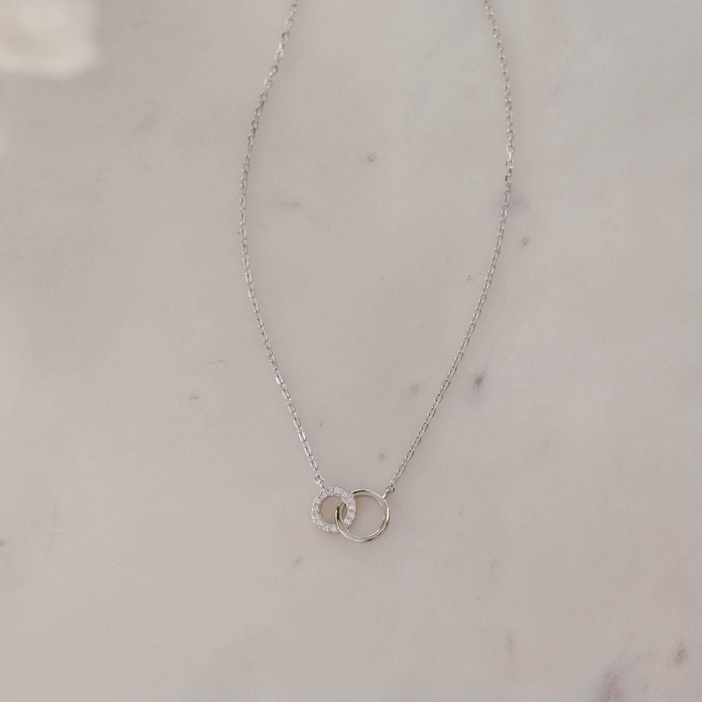 Interlocking Circle Diamond Necklace