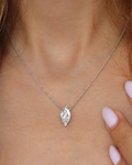Marquise Cut Diamond Solitaire Necklace