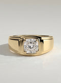 The Jacob Ring - Cushion Diamond Signet Men’s Ring