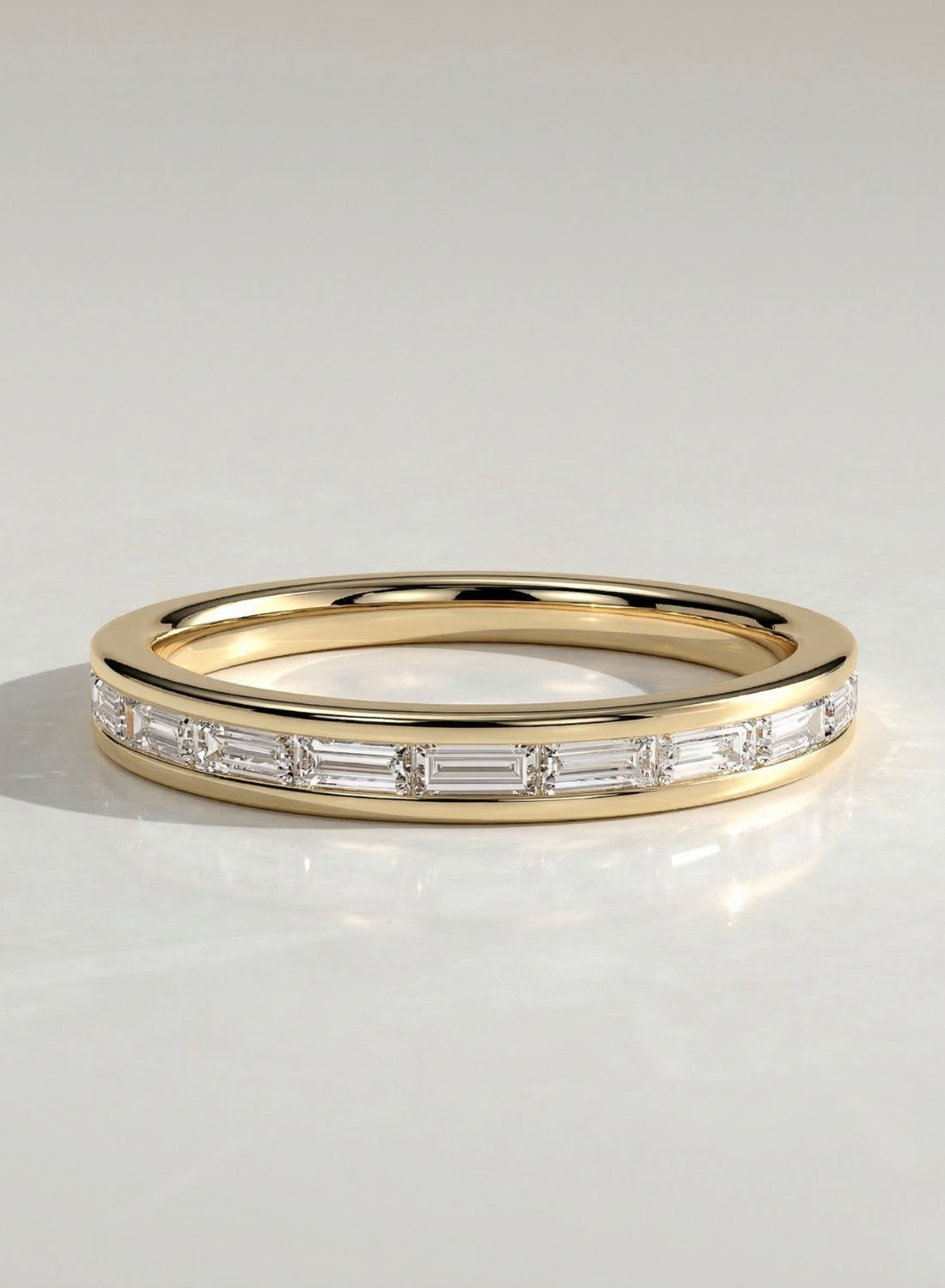 The Endless Light - Channel Set Baguette Inlay Band