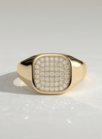 The Noah Ring - Square Diamond Signet Men’s Ring