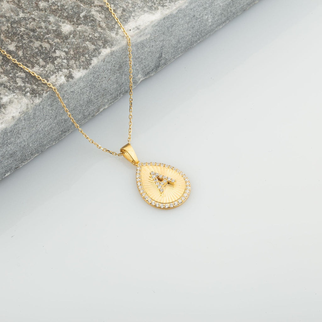 A Letter Diamond Initial Necklace