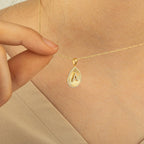 A Letter Diamond Initial Necklace