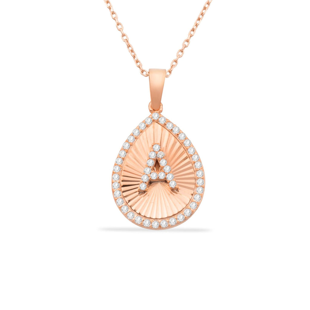 A Letter Diamond Initial Necklace