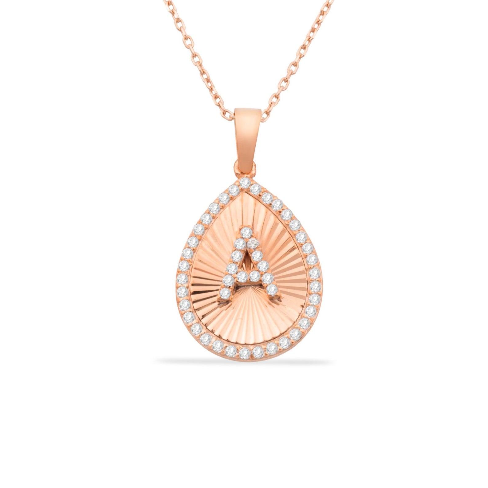 A Letter Diamond Initial Necklace