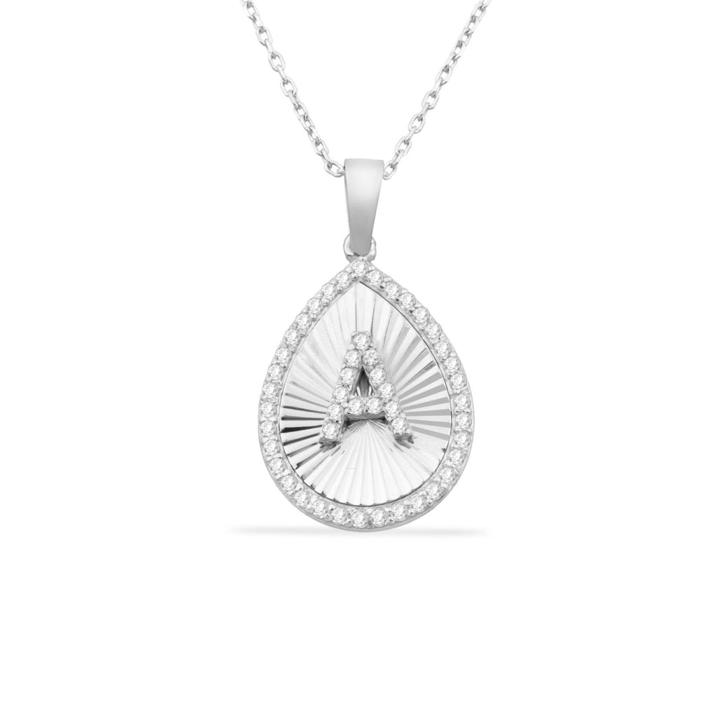 A Letter Diamond Initial Necklace