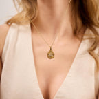 A Letter Diamond Teardrop Initial Necklace