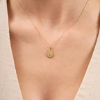 A Letter Diamond Teardrop Initial Necklace