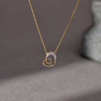 Amour Swirl Diamond Heart Necklace
