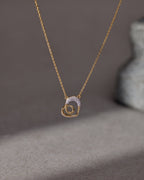 Amour Swirl Diamond Heart Necklace