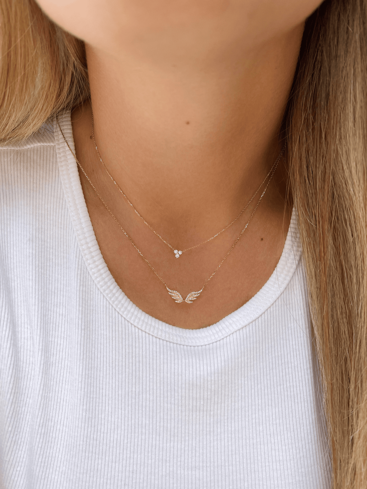 Angel Wings Diamond Necklace
