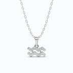 Astrology Aquarius Zodiac Sign Pendant Necklace