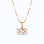 Astrology Aquarius Zodiac Sign Pendant Necklace