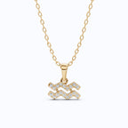 Astrology Aquarius Zodiac Sign Pendant Necklace