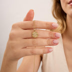 B Letter Diamond Initial Necklace