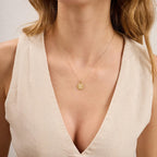 B Letter Diamond Initial Necklace
