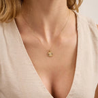 B Letter Diamond Initial Necklace