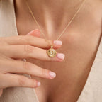 B Letter Diamond Initial Necklace