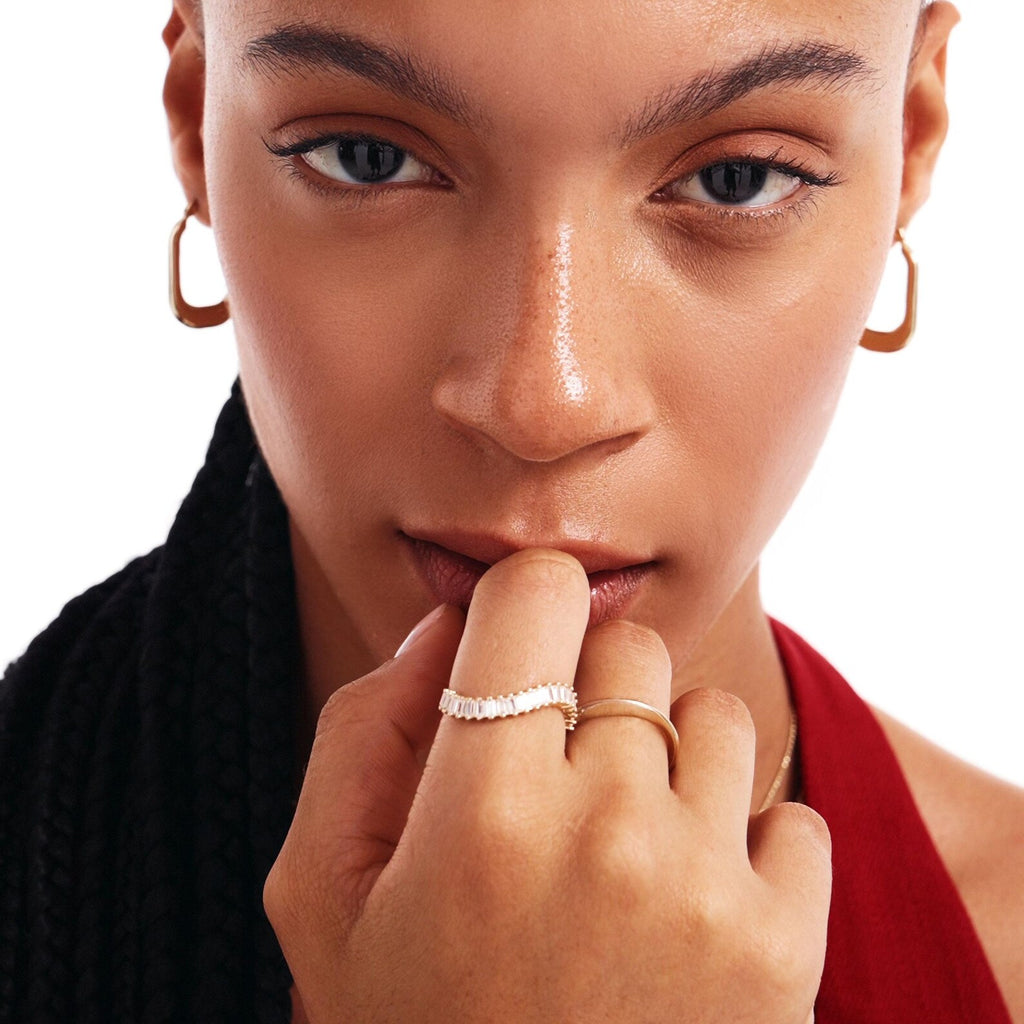 Baguette Curve Ring