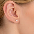Baguette Frame Stud Earrings