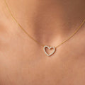 Baguette Open Heart Frame Necklace