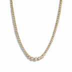 Bezel Setting Gradient Tennis Necklace