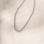 Bezel Setting Gradient Tennis Necklace