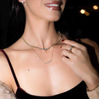 Bezel Setting Gradient Tennis Necklace
