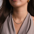 Bezel Setting Gradient Tennis Necklace