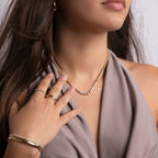 Bezel Setting Gradient Tennis Necklace