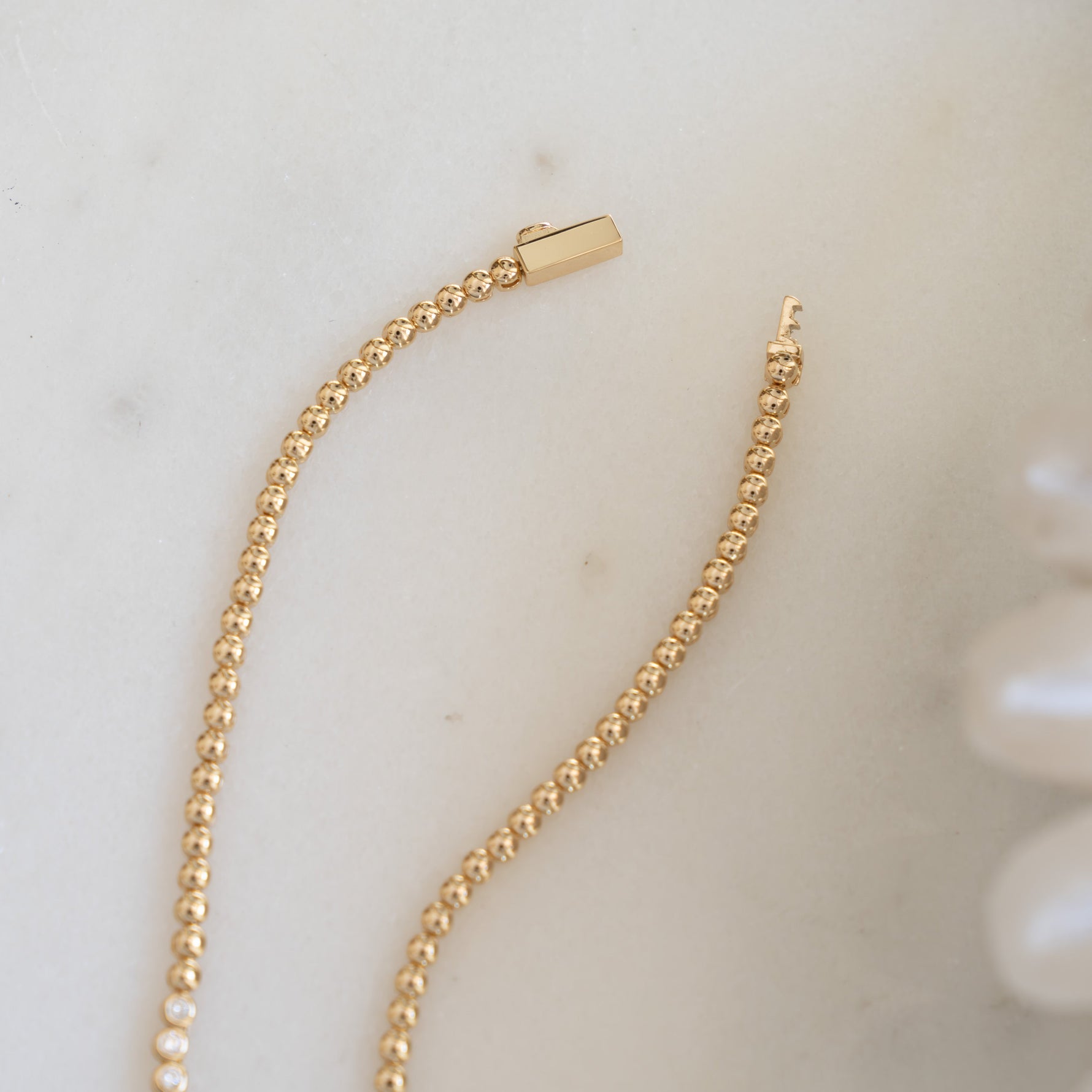Bezel Setting Gradient Tennis Necklace