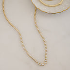 Bezel Setting Gradient Tennis Necklace
