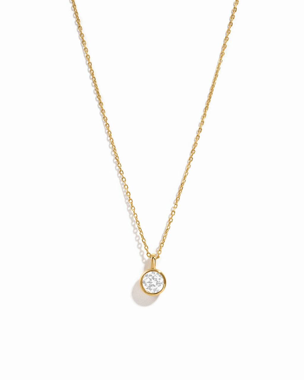 Bezel Setting Round Solitaire Pendant
