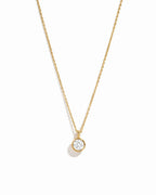 Bezel Setting Round Solitaire Pendant