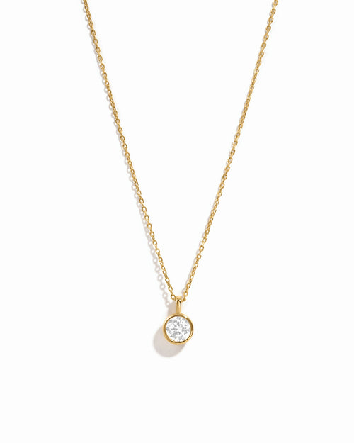 Bezel Setting Round Solitaire Pendant