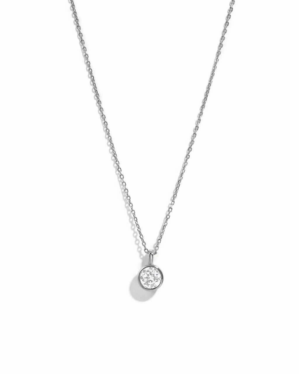 Bezel Setting Round Solitaire Pendant