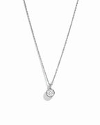 Bezel Setting Round Solitaire Pendant