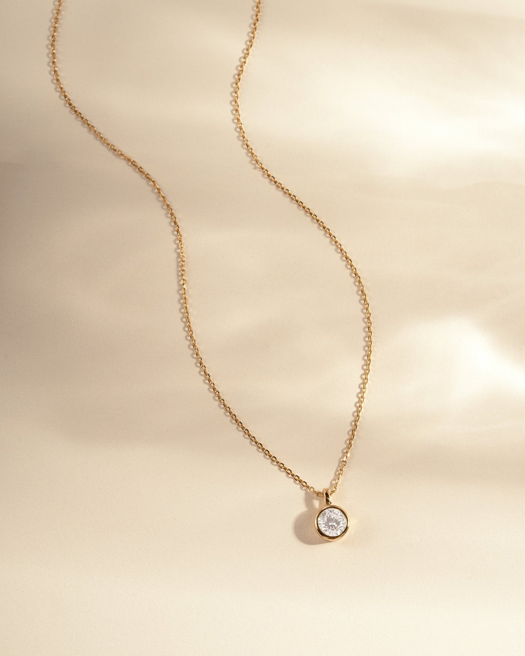 Bezel Setting Round Solitaire Pendant