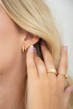 Bezel Heart Solitaire Studs