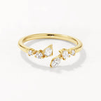 Bloom Diamond Bypass Ring