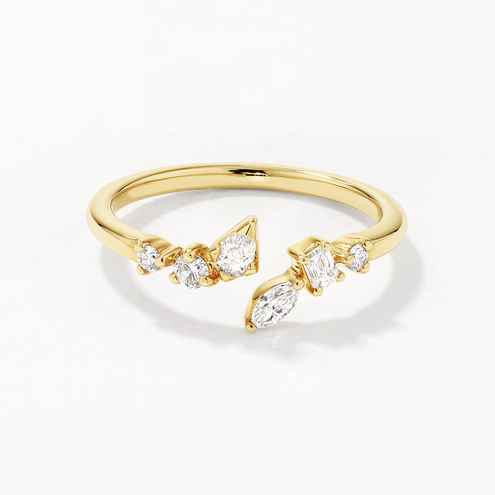 Bloom Diamond Bypass Ring