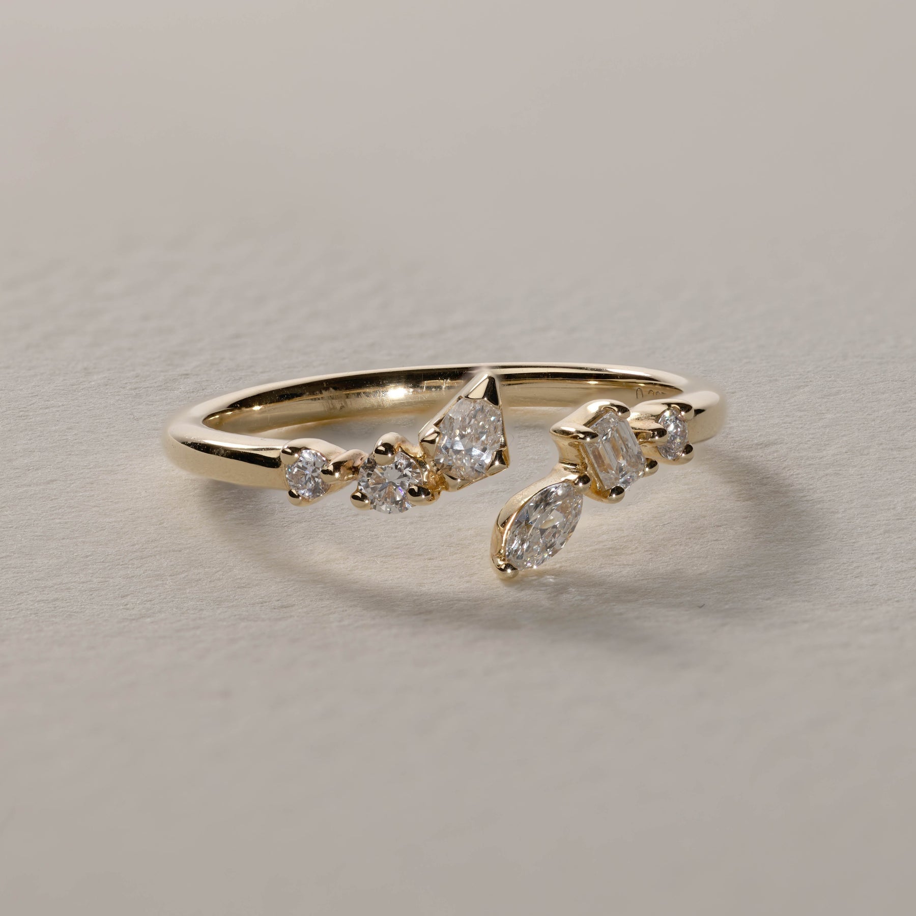 Bloom Diamond Bypass Ring