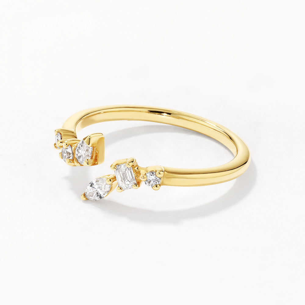 Bloom Diamond Bypass Ring