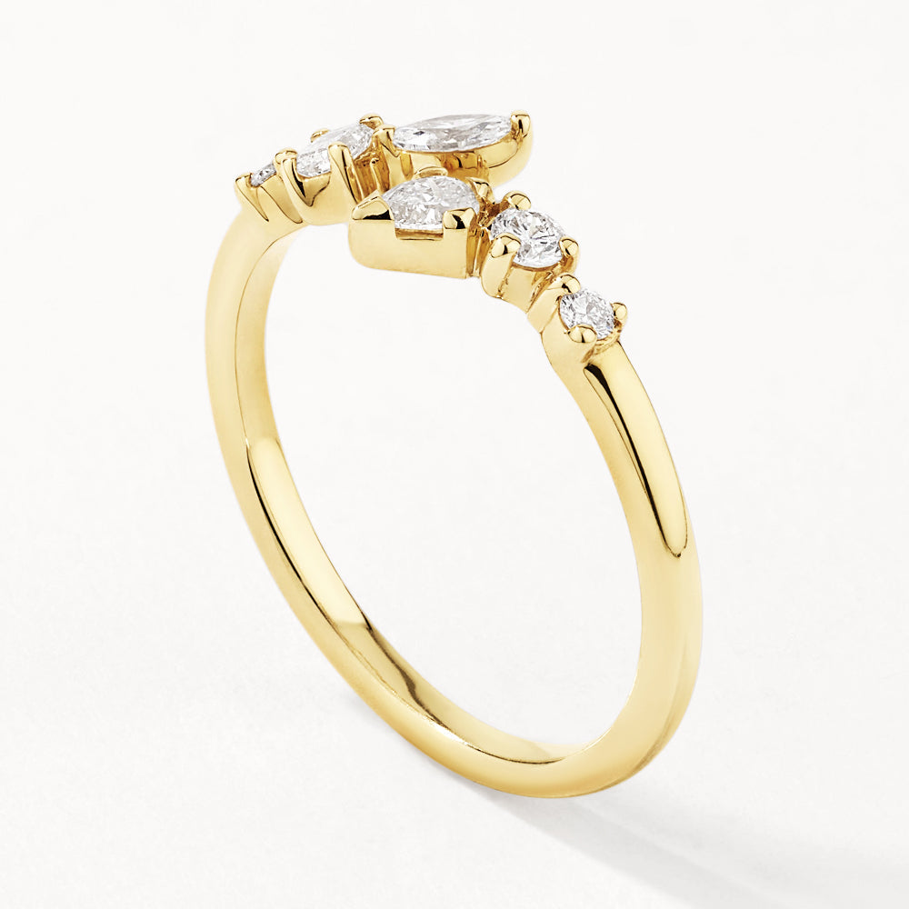 Bloom Diamond Bypass Ring
