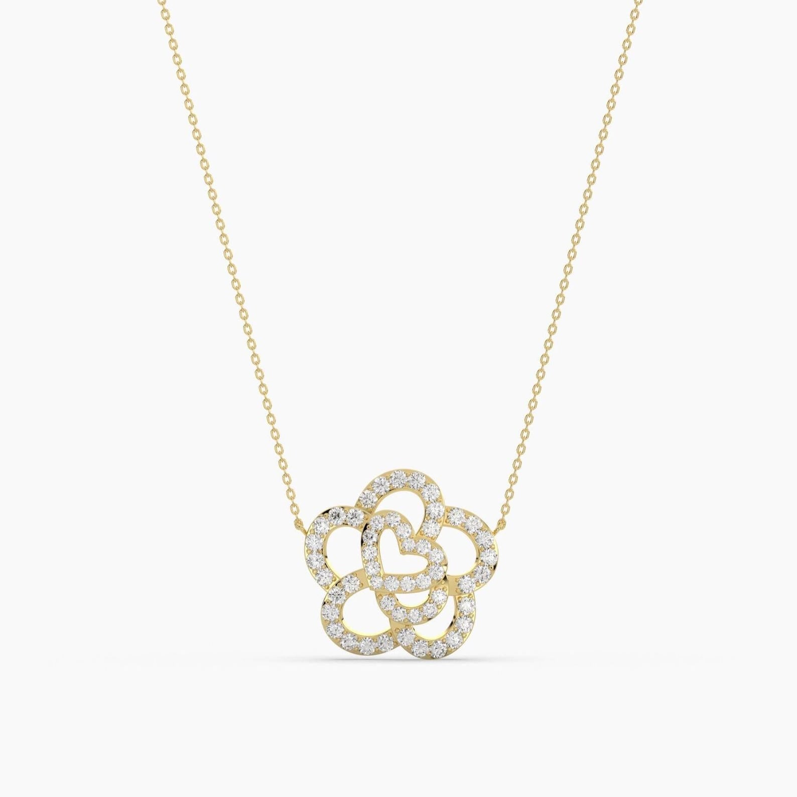 Blossom Heart Diamond Necklace