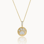 Bold Paw Print Diamond Necklace